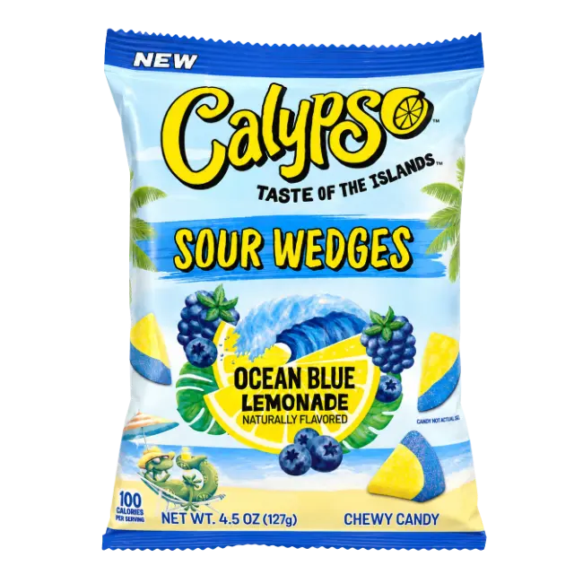 Calypso Sour Wedges Ocean Blue Lemonade 127g