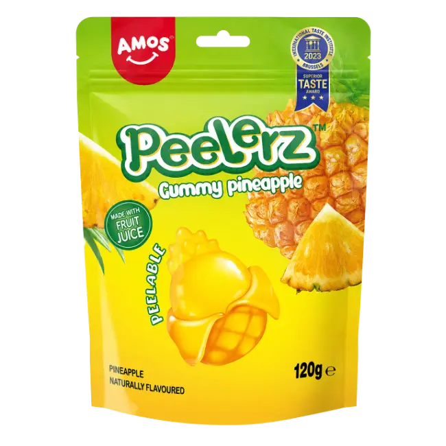 AMOS Peelerz Pineapple 120g peelable gummy candy