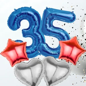 BLUE Helium Foil Balloon - Ready to Party