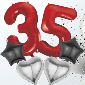 RED Helium Foil Balloon - Ready to Party