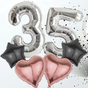 SILVER Helium Foil Balloon - Ready to Party