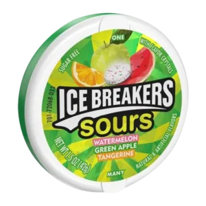 Ice Breakers Sours Watermelon Green Apple Tangerine Mints