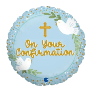 On Your Confirmation Blue - 18 inch Balloon