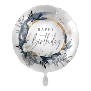 Happy Birthday Flower Design - 18 inch Balloon