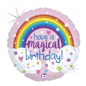 Magical Rainbow Birthday - 18 inch Balloon