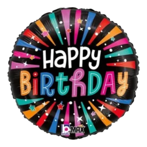 Colorful Birthday Sparkle - 18 inch Balloon