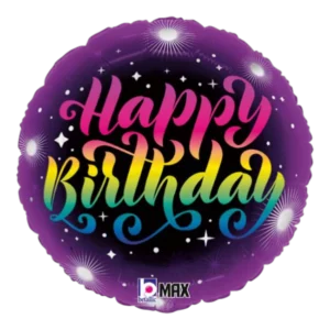 Neon Birthday - 18 inch Balloon