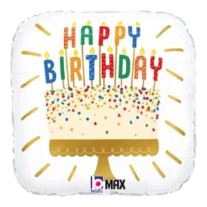 Birthday Cake Candles - 18 inch Balloon