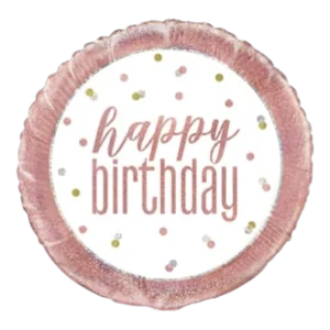 Rose Gold Glitz Happy birthday - 18 inch Balloon
