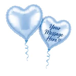 Baby Blue Heart Foil Balloon