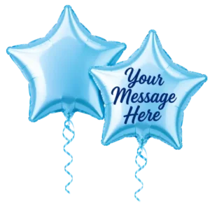 Baby Blue Star Foil Balloon