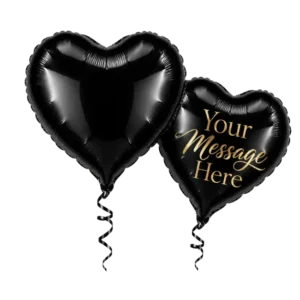 Black Heart Foil Balloon