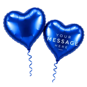 Blue Heart Foil Balloon