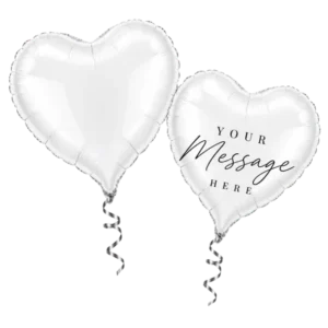 White Heart Foil Balloon