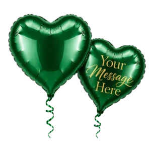 Green Heart Foil Balloon