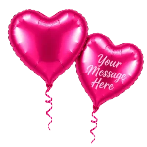 Hot Pink Heart Foil Balloon