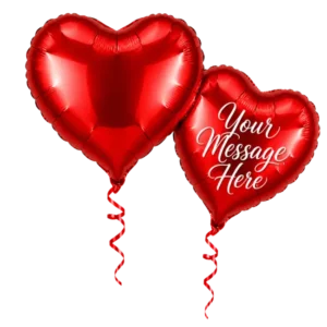 Red Heart Foil Balloon