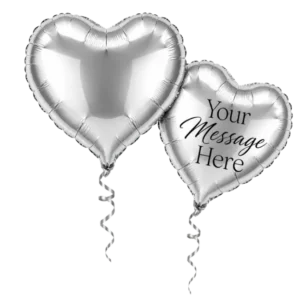 Silver Heart Foil Balloon