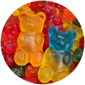 Giant Gummy Bears colourful Pick & Mix sweets at Candy World Ireland