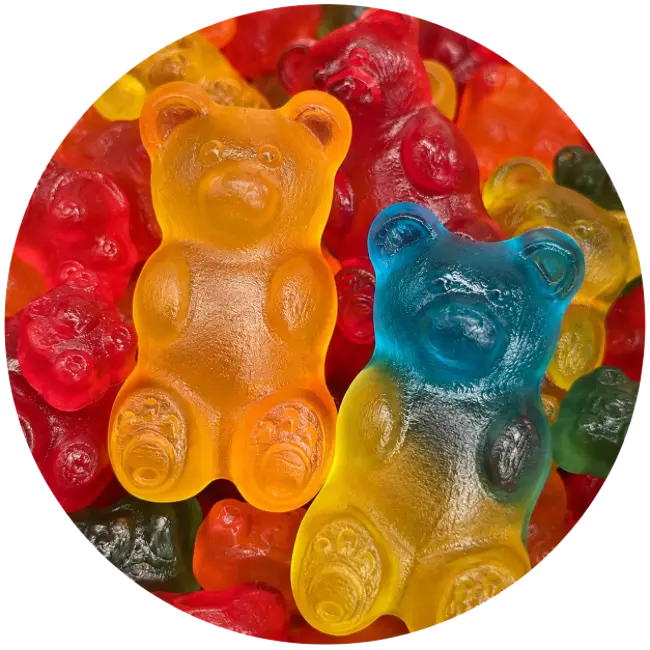 Giant Gummy Bears colourful Pick & Mix sweets at Candy World Ireland