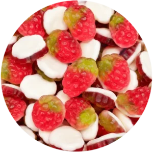 Frisia Strawberry Gummy Pick & Mix red and green sweets