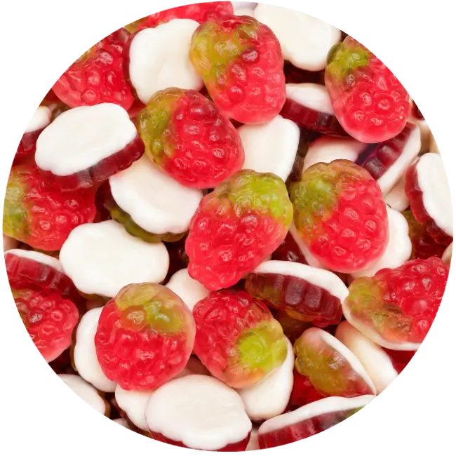 Frisia Strawberry Gummy Pick & Mix red and green sweets