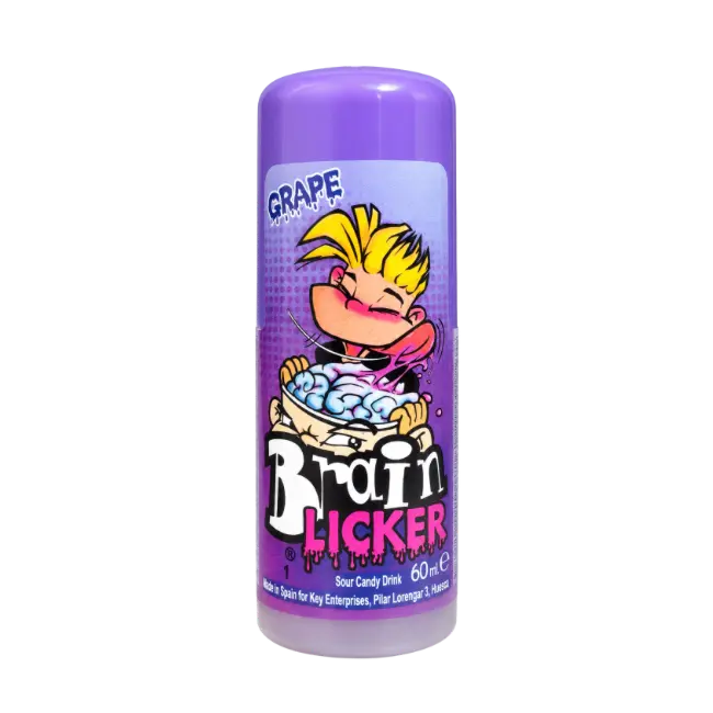 Brain Licker Grape Sour Candy Drink 60ml purple bottle