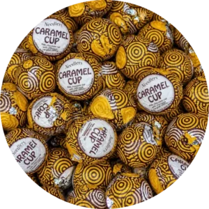 Caramel Cup Milk Chocolate Sweets with chewy caramel centre