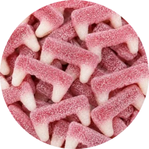Dracula Fizzy Teeth Sweets red and white Pick & Mix