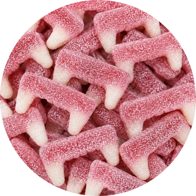 Dracula Fizzy Teeth Sweets red and white Pick & Mix