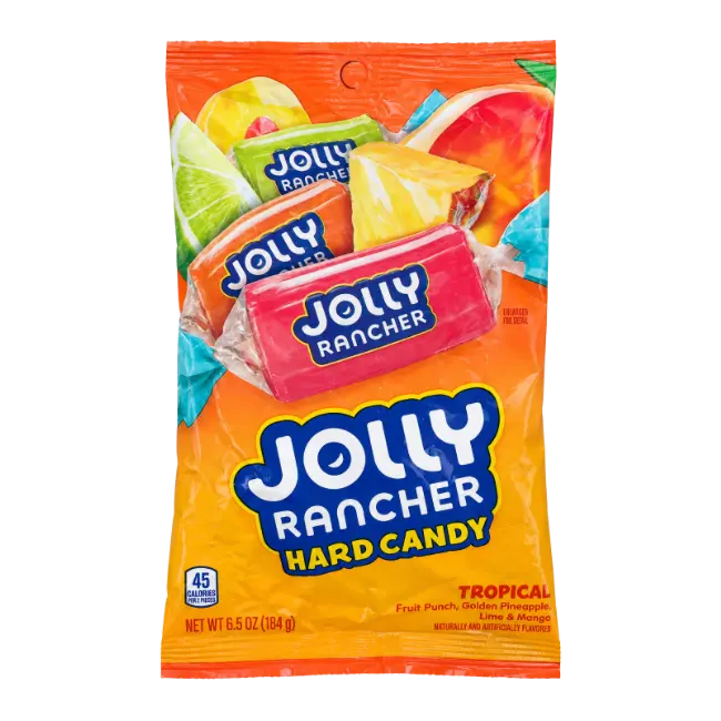 Jolly Rancher Tropical Hard Candy 184g tropical fruit sweets bag