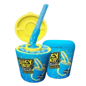 Juicy Drop Gummy Dipperz Raspberry 96g blue tub