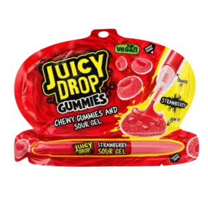 Juicy Drop Gummies Strawberry Sour Gel 57g pack
