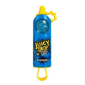 Juicy Drop Pop Raspberry 26g blue sweet dispenser