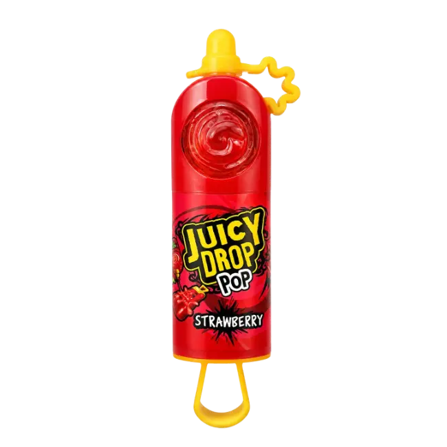 Juicy Drop Pop Strawberry 26g red sweet dispenser