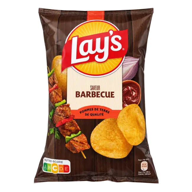 Lay’s Barbecue flavour potato crisps 130g bag