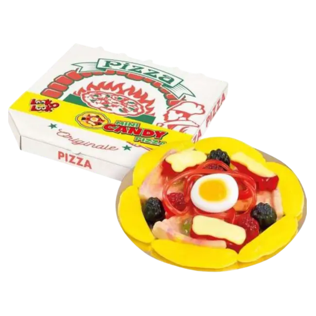 Look-O-Look Mini Candy Pizza 85g in pizza-style box
