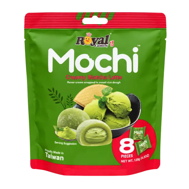 Royal Family Creamy Matcha Latte Mochi 120g green pack