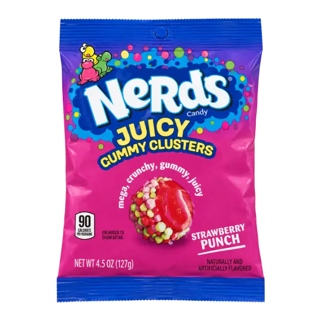 Nerds Juicy Gummy Clusters Strawberry Punch 127g bag