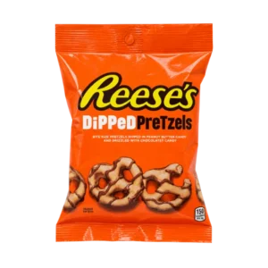 Reese’s Dipped Pretzels peanut butter and chocolatey pretzel snack