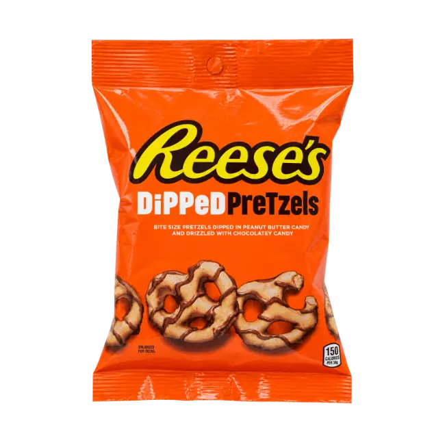 Reese’s Dipped Pretzels peanut butter and chocolatey pretzel snack
