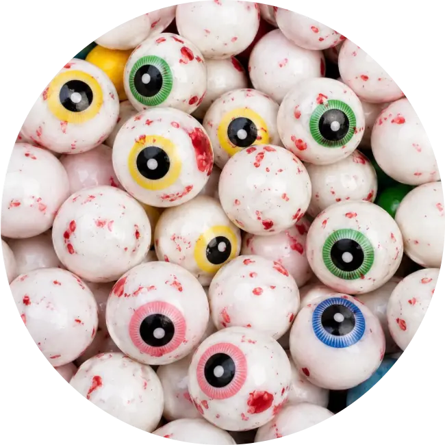 Spooky Eyes Bubble Gum Sweets eyeball Pick & Mix