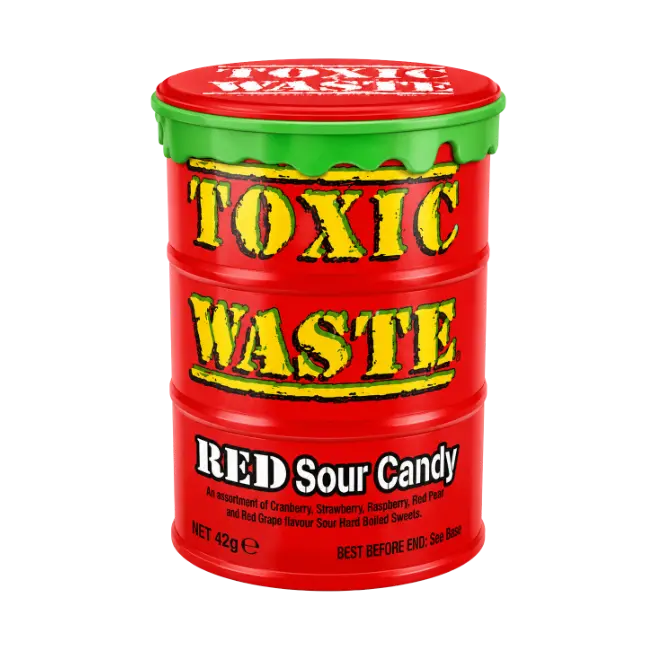 Toxic Waste Red Sour Candy 42g barrel