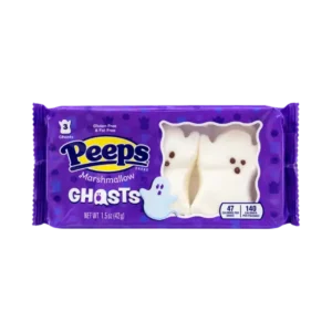 Peeps Marshmallow Monsters 42g pack with three green Halloween marshmallow monsters