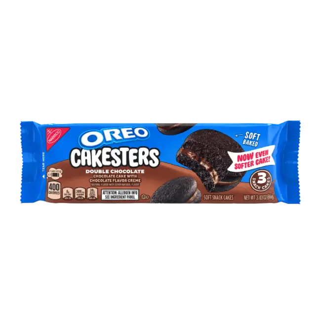 Oreo Cakesters Double Chocolate 86g soft snack cakes