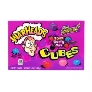 Warheads Sour Berry Mix Cubes 99g box with assorted sour berry chewy sweets