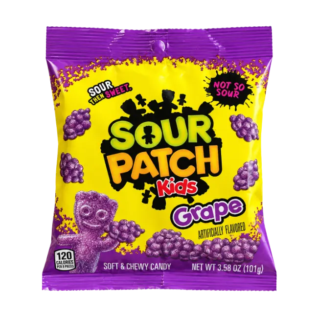 Sour Patch Kids Grape 101g soft and chewy sweets