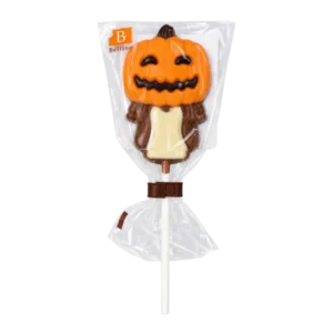 Belfine Pumpkin Penny Milk Chocolate Lollipop 25g for Halloween