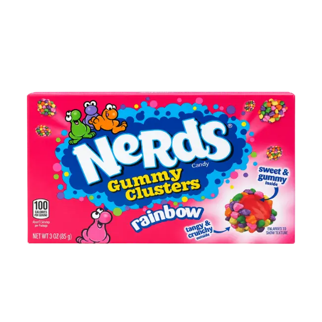 Nerds Gummy Clusters Rainbow 85g candy box