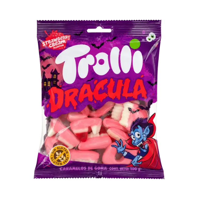 Trolli Dracula Strawberry Cream gummy sweets 100g